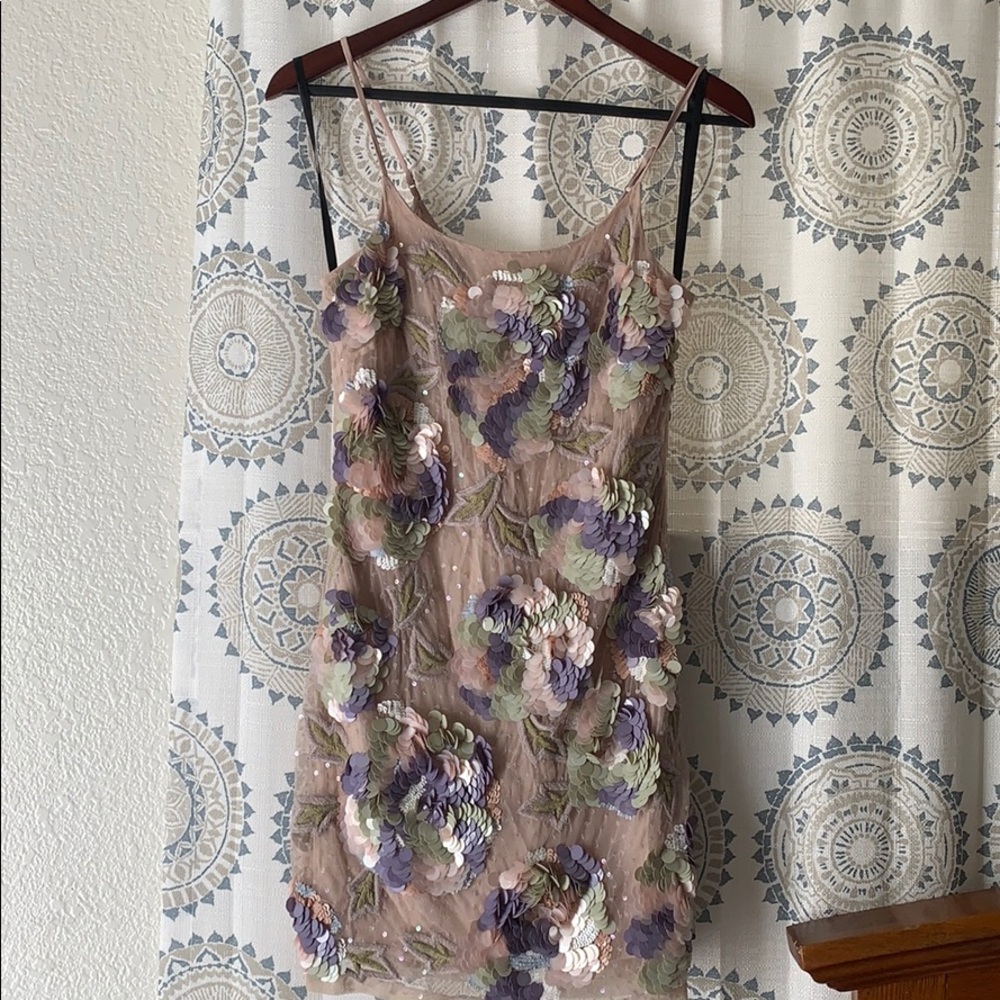 Bebe Lace Large Sequin Dress